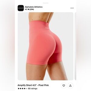 Alphalete Athletics Amplify Short 4.5" - Pixel Pink
